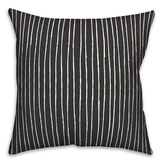 Black White Lines 18" x 18" Throw Pillow